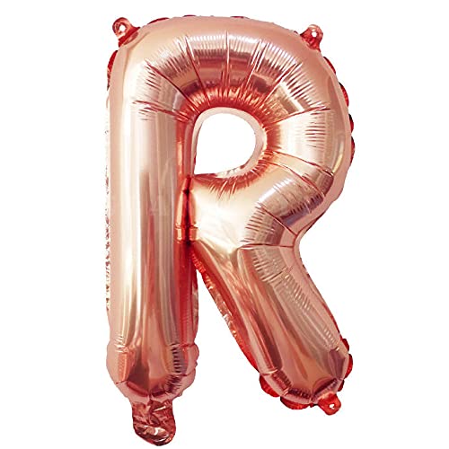 Lepep 40 cm Roségold Luftballons Zahlen von 0 bis 9 Buchstaben von A bis Z Party Deko Ballons für Geburtstag Babydusche Brautparty Hochzeit Abschlussball Folienballons Dekoration (Buchstabe R) von Lepep