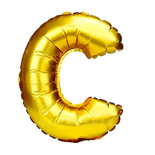 Lepep 45 cm Gold Luftballons Zahlen von 0 bis 9 Buchstaben von A bis Z Party Deko Ballons für Geburtstag Babydusche Brautparty Hochzeit Abschlussball Dekoration Folienballons (Buchstabe C) von Lepep