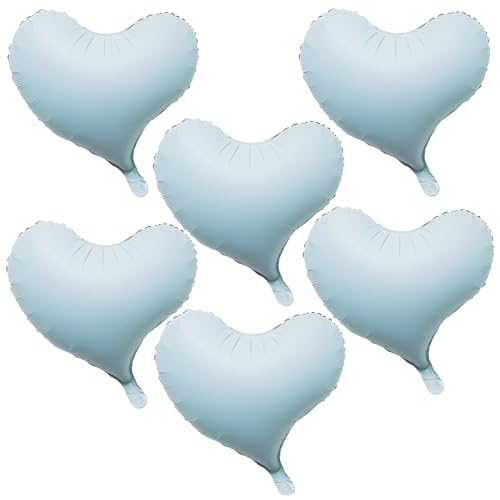 Lepep 6x Hellblau Matt-Alufolienballons Asymmetrische Herzform - 6er Set Baby Shower Lepep 6x Hellblau Matt-Alufolienballons Asymmetrische Herzform - 6er Set Baby Shower von Lepep