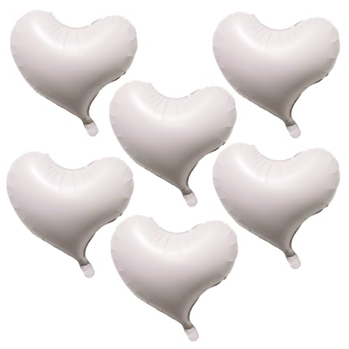 Lepep 6x Weiße Matt-Alufolienballons Asymmetrische Herzform - 6er Set Baby Shower Lepep 6x Weiße Matt-Alufolienballons Asymmetrische Herzform - 6er Set Baby Shower von Lepep