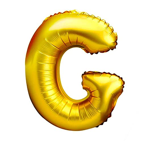 Lepep 80 cm Gold Luftballons Zahlen von 0 bis 9 Buchstaben von A bis Z Party Deko Ballons für Geburtstag Babydusche Brautparty Hochzeit Abschlussball Folienballons Dekoration (Buchstabe G) von Lepep