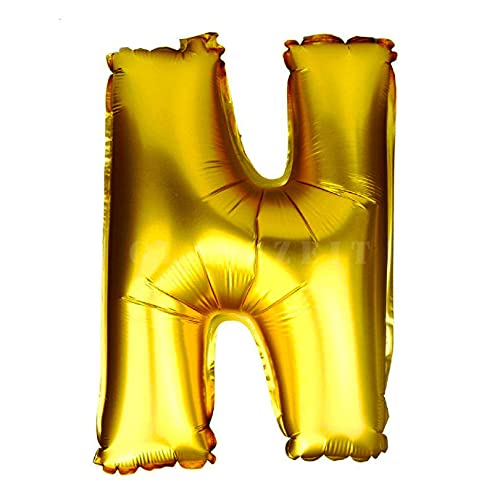 Lepep 80 cm Gold Luftballons Zahlen von 0 bis 9 Buchstaben von A bis Z Party Deko Ballons für Geburtstag Babydusche Brautparty Hochzeit Abschlussball Folienballons Dekoration (Buchstabe N) von Lepep