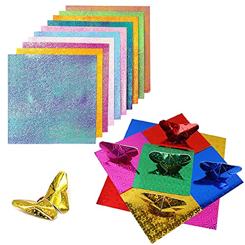 200 Blätter DIY Origami Papier, Doppelseitiges Faltpapier, Bunter Origami, Doppelseitig DIY Handgemachte Origami für Kran, Sterne, Flugzeuge, Basteln (Zufällige Farbe) von Lepidi