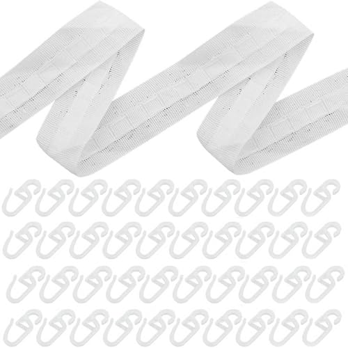 Vorhang Faltenband, 30m*2.5cm Polyester Gardinenband, Gardinenband Kräuselband, Gardinenband, Bleiband für Gardinen, Überschrift Band für Gardine Haken, Gardinenband zum Aufnähen, für Fenstervorhang Vorhang Faltenband, 30m*2.5cm Polyester Gardinenband, Gardinenband Kräuselband, Gardinenband, Bleiband für Gardinen, Überschrift Band für Gardine Haken, Gardinenband zum Aufnähen, für Fenstervorhang von Lepidi