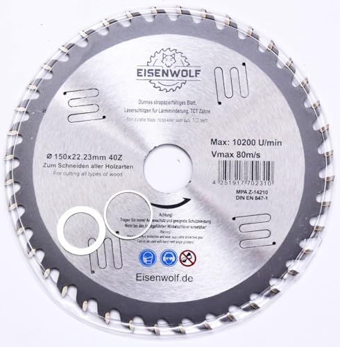 150x22,23 mm Top Qualität Kreissägeblatt mit 40 TCT-Zähnen, für Holz von Lepik