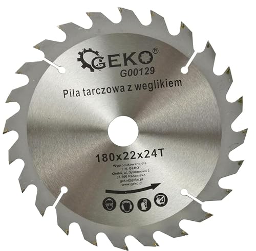180x22 mm Sägeblatt, Kreissägeblatt für Holz mit 24 gekippten TCT-Zähnen von Lepik