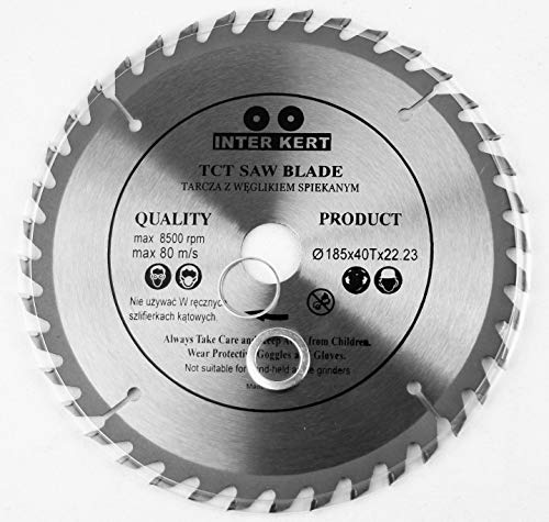 185x22,23 mm, 20mm, 16 mm Innenloch Kreissägeblatt mit 40 TCT-Zähnen für Holz 185x22,23 mm, 20mm, 16 mm Innenloch Kreissägeblatt mit 40 TCT-Zähnen für Holz von Lepik