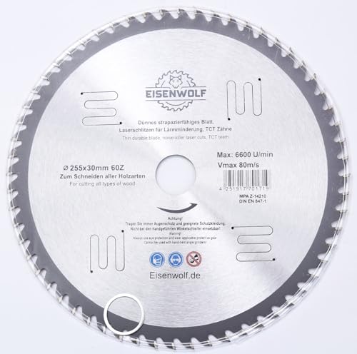 255mm Sägeblatt Top Qualität Kreissägeblatt für Holz 255 x 30mm x 60Z 255mm Sägeblatt Top Qualität Kreissägeblatt für Holz 255 x 30mm x 60Z von Lepik