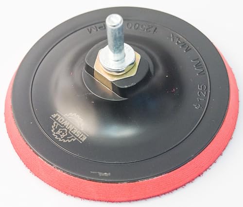 Schleifteller mit Klett M14 125mm inkl. Spanndorn für Bohrmaschine/Winkelschleifer Schleifteller mit Klett M14 125mm inkl. Spanndorn für Bohrmaschine/Winkelschleifer von Lepik