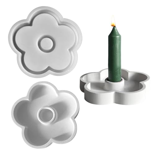 Blumen Silikonform Kerzenhalter, Silikonformen Gießformen, Silikon Gießform Kerzenhalter, Gießformen Silikon, Blumen Giessformen Silikon für DIY Kerzenhalter Handwerk (N) von Lergas