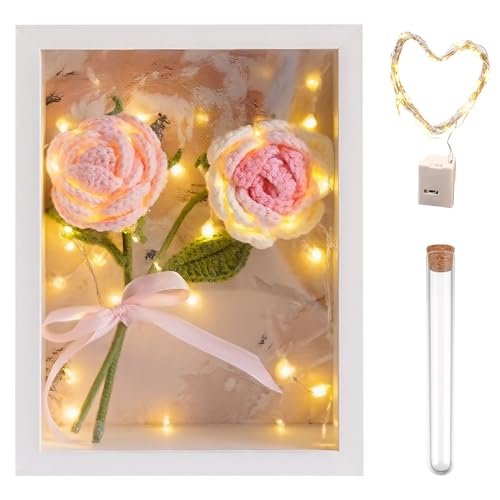 Geldgeschenk Lehrerin, Hochzeitskarte Geldgeschenk mit Geschenkbox Strickstrauß Lichterkette, Hochzeitsgeschenke für Brautpaar Geld, Lehrerin Geschenk Hochzeit Geld, Lehrer Geldgeschenke (Rosa) von Lergas