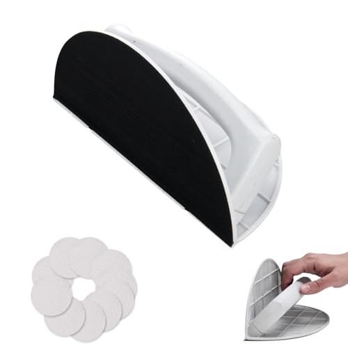 Halbkreis Schleifpapier Set, Profi Handschleifer mit 10 Schleifpapieren, Schleifpapier Fein, Trocken Sandpapier Nassschleifpapier Set, Schmirgelpapier für Metall Autolack Rigips Holz (180 Körnung) von Lergas