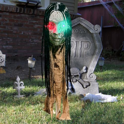 Halloween Animatronic Zombie Groundbreaker, Halloween Deko Gruselig Skelett Zombie mit Leuchtende Augen und Gruseligem Klang, Schwankender Zombie Animiert für Helloween Deko Outdoor, Garten, Rasen (E) Halloween Animatronic Zombie Groundbreaker, Halloween Deko Gruselig Skelett Zombie mit Leuchtende Augen und Gruseligem Klang, Schwankender Zombie Animiert für Helloween Deko Outdoor, Garten, Rasen (E) von Lergas