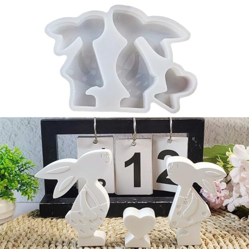 Ostern Kaninchen Silikonformen Gießformen, Osterhase Silikonform, Ostern Kaninchen Gießformen Silikon, Osterhase Beton zum Gießen, Osterhase Silikon Gießform für DIY Handwerk, Ostern Dekoration (H) Ostern Kaninchen Silikonformen Gießformen, Osterhase Silikonform, Ostern Kaninchen Gießformen Silikon, Osterhase Beton zum Gießen, Osterhase Silikon Gießform für DIY Handwerk, Ostern Dekoration (H) von Lergas