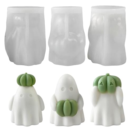 Silikonform Halloween Kürbis Geist, Silikonformen Gießformen Halloween Kürbis Geist, Gießformen Silikon, Kerzenformen Silikon, Kerzenformen zum Gießen, Kerzenform Giessformen für Kerzen Seife (A-3Stk) Silikonform Halloween Kürbis Geist, Silikonformen Gießformen Halloween Kürbis Geist, Gießformen Silikon, Kerzenformen Silikon, Kerzenformen zum Gießen, Kerzenform Giessformen für Kerzen Seife (A-3Stk) von Lergas