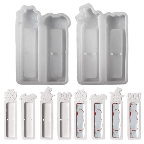 Silikonform Halloween Schokolade/Geldgeschenk Box, Halloween Silikonformen Gießformen, 3D Gießformen Silikon, Giessformen Silikon mit Kürbis Fledermaus, Gipsformen zum Gießen, DIY Gießform von Lergas