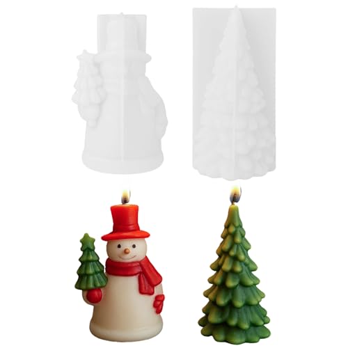 Silikonform Weihnachten Schneemann Tannenbaum, 3D Kerzen Silikonformen Gießformen Weihnachten Weihnachtsbaum, Schneemann Kerzenformen Silikon, Winter Gießformen Silikon, Kerzenformen zum Gießen (A) Silikonform Weihnachten Schneemann Tannenbaum, 3D Kerzen Silikonformen Gießformen Weihnachten Weihnachtsbaum, Schneemann Kerzenformen Silikon, Winter Gießformen Silikon, Kerzenformen zum Gießen (A) von Lergas