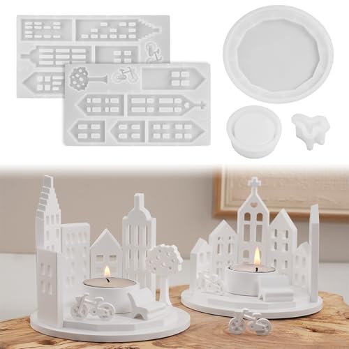 Silikonformen Gießformen Häuser Kerzenhalter Set, Silikonform Ostern Haus mit Gießform Kerzenhalter Sockel, Gießformen Silikon Häuser, Silikonform Haus Giessformen Silikon für DIY Häuser Handwerk (2) Silikonformen Gießformen Häuser Kerzenhalter Set, Silikonform Ostern Haus mit Gießform Kerzenhalter Sockel, Gießformen Silikon Häuser, Silikonform Haus Giessformen Silikon für DIY Häuser Handwerk (2) von Lergas