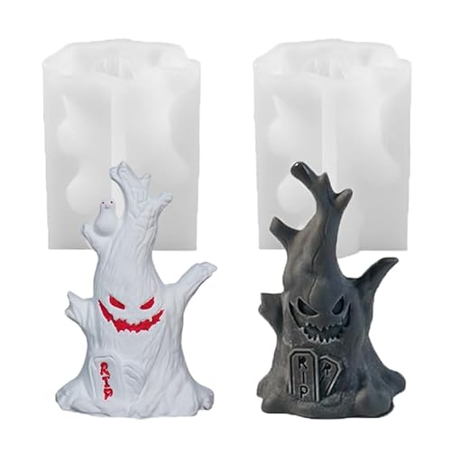 Silikonformen Gießformen Halloween Geister Baumstumpf, 3D Geister Baumstumpf Silikonform Halloween, Gießformen Silikon, Kerzenformen zum Gießen, Giessformen Silikon für DIY Halloween Deko Kerzen (x 2) Silikonformen Gießformen Halloween Geister Baumstumpf, 3D Geister Baumstumpf Silikonform Halloween, Gießformen Silikon, Kerzenformen zum Gießen, Giessformen Silikon für DIY Halloween Deko Kerzen (x 2) von Lergas