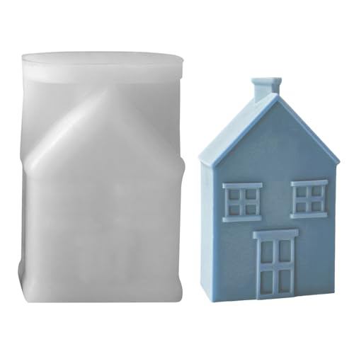 Silikonformen Gießformen Haus, Gießformen Silikon Häuser, Gipsformen zum Gießen, Giessformen Silikon, Silikonform Gießform Haus, Gießform Kerzen Formen für DIY Kerzen Seife Gips Handgemachte (B) von Lergas