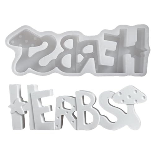 Silikonformen Gießformen Herbst, Silikonform HERBST Wort, Gießformen Silikon Wort mit Pilze, Giessformen Silikon, 3D Kerzenformen, Gipsformen zum Gießen, Gießform für DIY Kerzen Seife Gips von Lergas