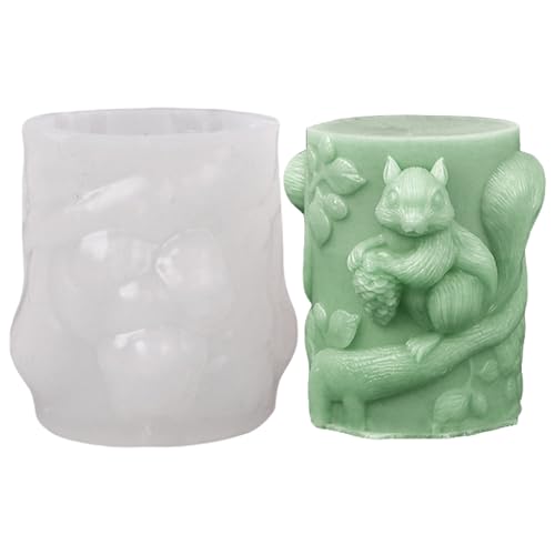 Silikonformen Gießformen Tiere 3D Eichhörnchen, Silikonform Tier, Kerzenformen Silikon zum Gießen, Gips Gießformen Silikon Gießform, Kerzen Silikonformen Kerzenform, DIY Epoxidharz Giessformen (A) von Lergas