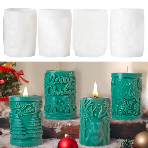 Lergas Silikonform Gießform Weihnachten Elch, 4er Set, Silikon, Elch Kerzenformen zum Gießen, DIY Weihnachten Kerze Handwerk Lergas Silikonform Gießform Weihnachten Elch, 4er Set, Silikon, Elch Kerzenformen zum Gießen, DIY Weihnachten Kerze Handwerk von Lergas