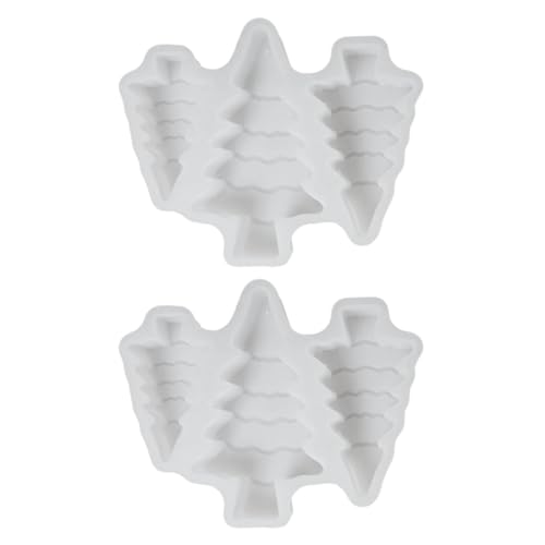 Silikonformen Gießformen Weihnachten Baum, Silikonform Weihnachtsbaum, Gießformen Silikon Baum, Kerzen Formen Silikon Giessformen, Silikonform Kerzen für DIY Seife Gips zum Gießen (2 Stück) von Lergas