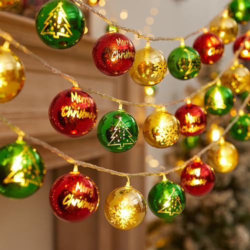 Weihnachtsdeko Lichterkette, 1.5M LED Lichterkette Weihnachtsdeko Innen, Farbige Kugeln Lichterkette Fenster Innen, Weihnachtslichterkette Batteriebetrieben für Weihnachtsbaum Deko, Party Deko Weihnachtsdeko Lichterkette, 1.5M LED Lichterkette Weihnachtsdeko Innen, Farbige Kugeln Lichterkette Fenster Innen, Weihnachtslichterkette Batteriebetrieben für Weihnachtsbaum Deko, Party Deko von Lergas