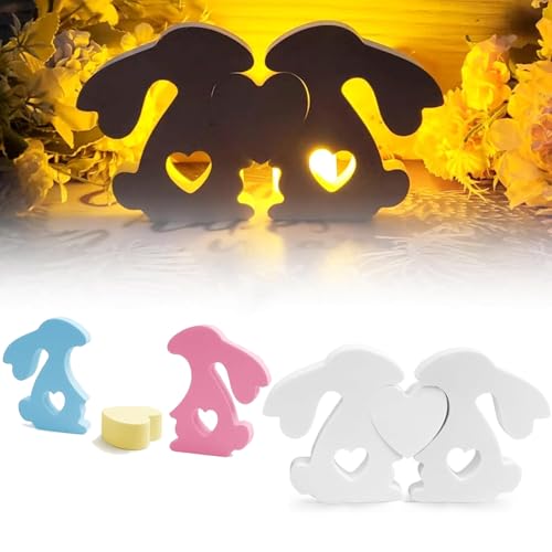 Osterhase Silikonform, Ostern Hase Silikonformen Gießformen, 2 Stück Silikonformen Gießformen Ostern, 3D Gipsformen zum Gießen, Für DIY Seife Kerzen Ostergeschenke Osterhase Silikonform, Ostern Hase Silikonformen Gießformen, 2 Stück Silikonformen Gießformen Ostern, 3D Gipsformen zum Gießen, Für DIY Seife Kerzen Ostergeschenke von Lerkely