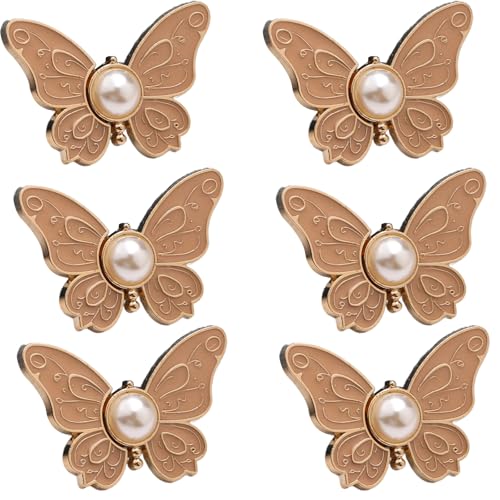 1/6 Stcs Hosen Taillenstraffler Taste Pins Schmetterling Jeans Taille Schnallen Nicht Nähen Erforderliche Hose Taste Pins von Lerpwige