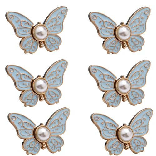 1/6 Stcs Hosen Taillenstraffler Taste Pins Schmetterling Jeans Taille Schnallen Nicht Nähen Erforderliche Hose Taste Pins von Lerpwige