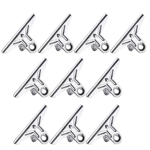 10 Stück Edelstahl-Clips, Büroklammern, Binder-Clips, Quittungsklammern für Lebensmittelbeutel, Bilder, Fotos, Kunst von Lerpwige