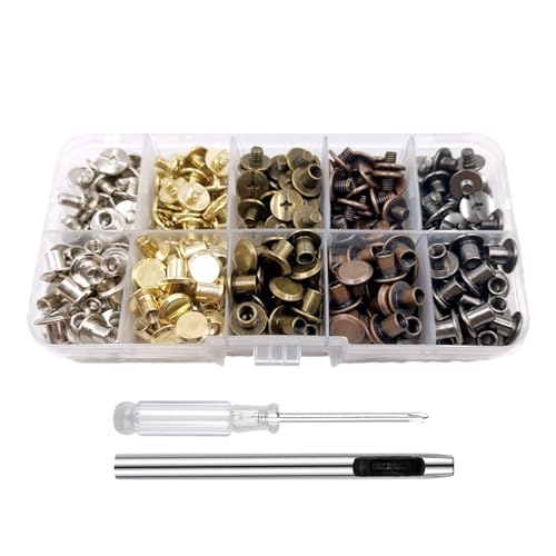 100 Pcs Practical Zines Alloy M5x4mm Chicagos Schrauben Buchbinding Nieten Tragbar Für Lederbeutel Bücher Kragen Matte 100 Pcs Practical Zines Alloy M5x4mm Chicagos Schrauben Buchbinding Nieten Tragbar Für Lederbeutel Bücher Kragen Matte von Lerpwige