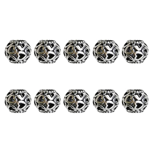10pcs Tibetische Stile Große Lochperlen Charm Antike Silberne Tibetische Abstandshalterperlen Für Schmuckhandwerk Und Accessoires 10pcs Tibetische Stile Große Lochperlen Charm Antike Silberne Tibetische Abstandshalterperlen Für Schmuckhandwerk Und Accessoires von Lerpwige