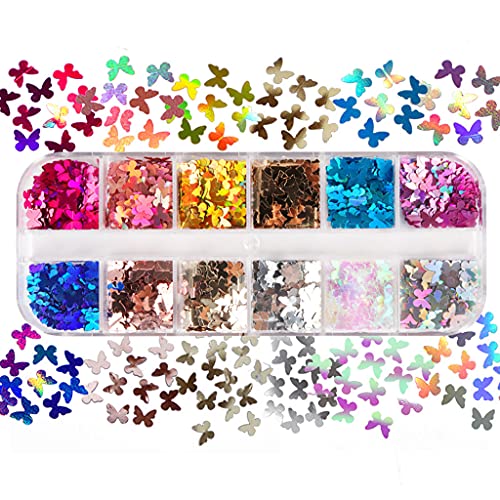 12 Gitter/Box, 5 mm, 3D, für Schmetterlingspailletten, Maniküre für Epoxidharz, Formenfüllung, FLA 12 Gitter/Box, 5 mm, 3D, für Schmetterlingspailletten, Maniküre für Epoxidharz, Formenfüllung, FLA von Lerpwige