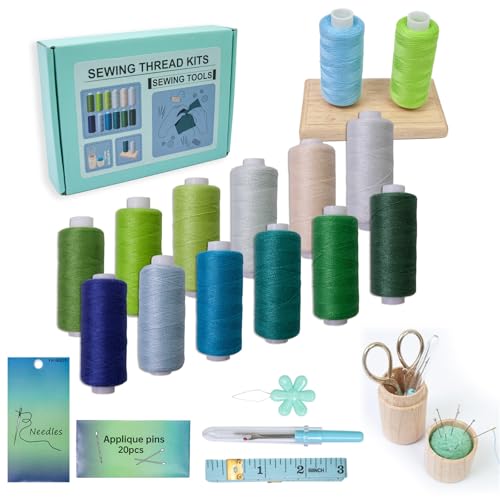 12 Sortierter Ton Polyester Gewinde Set Hoher Zugkraft Für Nähmaschinen Und Handnäher Nähfaden Für Die Reparatur Von Kleidungsstücken von Lerpwige