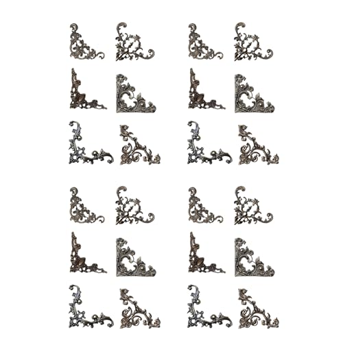 24 Blätter/Pack Scrapbooking Aufkleber Dekorative Papier Baroques Serien Eckbezeichnungen von Lerpwige