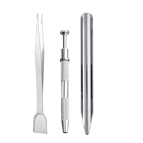 3-teiliges Edelstahl-Schmuckpinzetten-Set, Edelsteine und Perlenhandhabungswerkzeuge für Juweliere, professioneller Halter 3-teiliges Edelstahl-Schmuckpinzetten-Set, Edelsteine und Perlenhandhabungswerkzeuge für Juweliere, professioneller Halter von Lerpwige