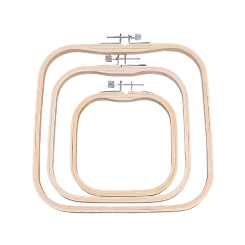 3pcs Square Stickrahmen Für Nadelstichen Holzstickstätte Reifenstich Hoop Display Rahmen Nähen von Lerpwige