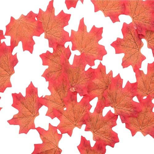 50 Stück robuste, mehrfarbige Kunstblätter für Innendekoration, Blumenarrangements und Herbstthemen, Festival, Tischdekoration, Blattakzent von Lerpwige