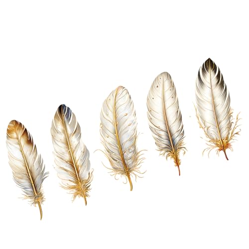 5pcs Ästhetischer Federed Sticker Adhäsive Haustier Aufkleber Für Scrapbooking Foto Album Journal Phone Hülle Kunsthandwerk Projekt Vintage Feder Gold Folie 5pcs Ästhetischer Federed Sticker Adhäsive Haustier Aufkleber Für Scrapbooking Foto Album Journal Phone Hülle Kunsthandwerk Projekt Vintage Feder Gold Folie von Lerpwige