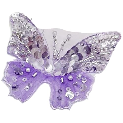 Auffällige Pailletten-Schmetterling-Applikation für Kleidung, Hut, Nähen, Schals, Hochzeitskleider, Dekorationen, Zubehör Auffällige Pailletten-Schmetterling-Applikation für Kleidung, Hut, Nähen, Schals, Hochzeitskleider, Dekorationen, Zubehör von Lerpwige