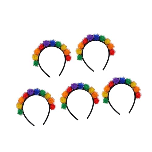 Damen-Stirnband mit buntem Charm, Kopfbedeckung für Komfort auf Festivals und Feiern, 5-teiliges Set, einzigartiges Kostüm-Stirnband Damen-Stirnband mit buntem Charm, Kopfbedeckung für Komfort auf Festivals und Feiern, 5-teiliges Set, einzigartiges Kostüm-Stirnband von Lerpwige