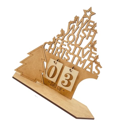 Dekorativer Adventskalender für Büro und Zuhause Handgemachte Desktop-Dekoration Stilvoller Holz-Countdown-Kalender Dekorativer Adventskalender für Büro und Zuhause Handgemachte Desktop-Dekoration Stilvoller Holz-Countdown-Kalender von Lerpwige