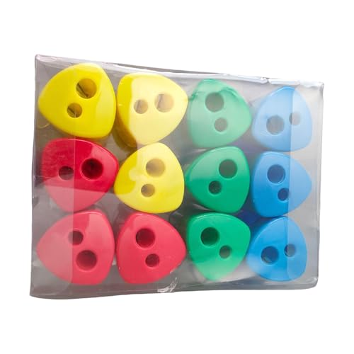 Doppellochspitzer für 8 mm - 11 mm Holzzeichenstifte, Skizzenstift, weiche harte Kohle, Schule, Bürobedarf, Bleistiftspitzer, Bürobedarf, 12 Stück von Lerpwige