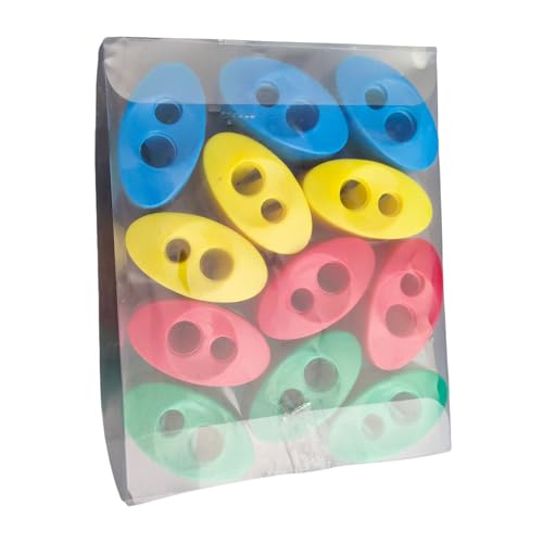 Doppellochspitzer für 8 mm - 11 mm Holzzeichenstifte, Skizzenstift, weiche harte Kohle, Schule, Bürobedarf, Bleistiftspitzer, Bürobedarf, 12 Stück von Lerpwige