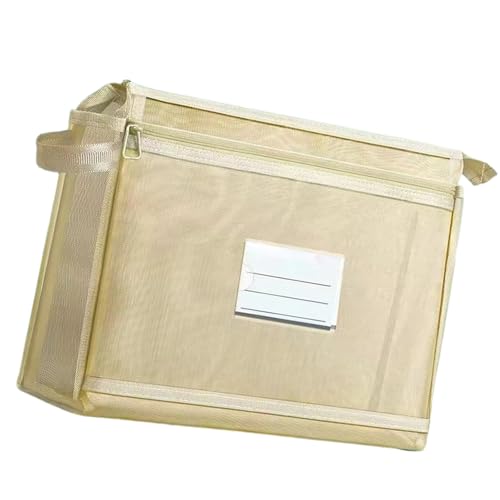 Doppelschichtige Datei Organizer Tasche mit Etikettenfenster Große Kapazität Dokumentenmappe Tasche Buch Organizer mit Griff Große Kapazität Buch von Lerpwige