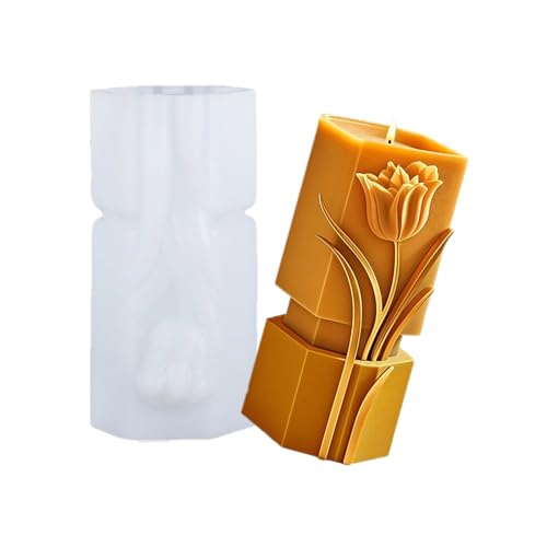 Geprägte Blumen-Zylinder-Silikonformen zur Herstellung von Seife, Gips, Silikonformen für Epoxidharz, Heimdekoration, lebensmittelechte Silikonform Geprägte Blumen-Zylinder-Silikonformen zur Herstellung von Seife, Gips, Silikonformen für Epoxidharz, Heimdekoration, lebensmittelechte Silikonform von Lerpwige