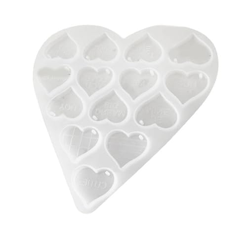 Harz-Silikonform für Schmuck, Herzform, Schmuckherstellung, Werkzeug, Ohrringe, geeignet für die Herstellung von Ohrringen und Anhängern, handgefertigte Schlüsselanhänger-Form Harz-Silikonform für Schmuck, Herzform, Schmuckherstellung, Werkzeug, Ohrringe, geeignet für die Herstellung von Ohrringen und Anhängern, handgefertigte Schlüsselanhänger-Form von Lerpwige